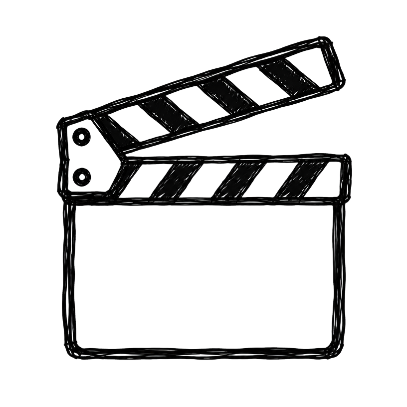 Gezeichnete Filmklappe